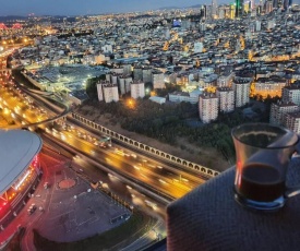 Boğaz ve Şehir Manzaralı Skyland Residence 1+1